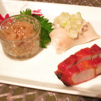 ＳＩＬＩＮ 火龍園 - クラゲ　叉焼　蒸し鶏