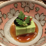 観山聴月 - 先付けの「まめ豆腐」も濃厚♫