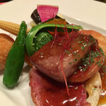 観山聴月 - わたしのメイン「仙台牛と合鴨のロースト 和のカレーソース」…