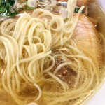 千茶屋 - 「塩らーめん」680円の麺アップ
