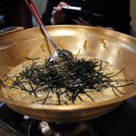 コーチン亭 せら - 鶏ちゃんこからの雑炊（極上純系名古屋コーチン）