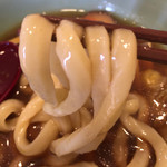 【2017年04月】野菜あんかけうどんの麺アップ、此方は『太麺』選択。