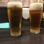 Kouki Shisem Men Jou - 生ビール￥190（麺類オーダが条件）