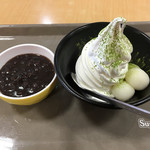 スガキヤ - ホット白玉クリぜん 250円 普通のクリームぜんざいが230円なので +20円で白玉3つ・抹茶パウダー・そしてホットぜんざいに！断然こっちの方がお得オススメ！