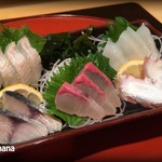 小料理小文字 - 晩酌セット（魚セット）の刺身盛り合せ