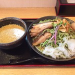 らーめん仙代 - グリーンカレーつけ麺 中 850円 煮タマゴ90円