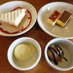 GUGU - チーズケーキ・クレームブリュレ・チョコバナナケーキ
バニラアイス・チョコアイス