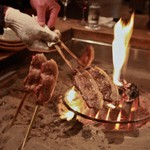 柳家 - 間瀬村のイノシシのロース。