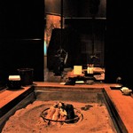 柳家 - 囲炉裏を囲んで本日の食事会の始まりです。