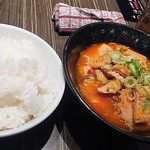 焼肉 南月 - 「大ホルモン煮込み定食」（１，０００円込）（２０１７年４月）