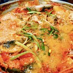 チャム元祖テグタン - 最後に雑炊にしたら良いらしいが具材の量が半端なく鱈の本体がかなり多い！