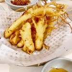 高句麗参鶏湯 - 『朝鮮人参の天ぷら』様（15000ｗ）※1500円位。