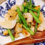 酒肴結 さかぐち - 海鮮アスパラバターソテー