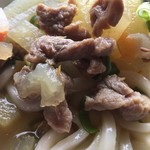 谷川製麺所 - イノシシ肉、ゴロゴロでした。