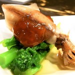 KAKIYA シェル＆シュリンプ - 蛍烏賊と菜の花の苺ジャムがけ（意外と合う♪）