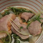 由布院 玉の湯 - 鴨鍋(クレソンを添えて)