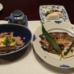 由布院 玉の湯 -  揚げ豆腐、山女魚の焼物