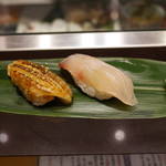 立食い寿司 根室花まる - 左　炙りえんがわ ¥194