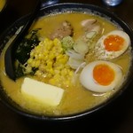 Ramen Daruma Ya - 味噌バター大盛り、味玉トッピングで