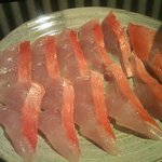 またぎ - 炙る前の金目鯛