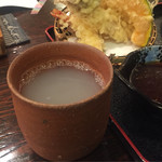 手打出雲そば いいづか - 蕎麦湯焼酎いただきまーす