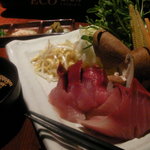 農家の居酒屋 雑 - こだわりの寒ぶりを　しゃぶしゃぶで！