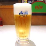 Gyouza No Oushou - 生ビールセット 1080円 のアサヒスーパドライ