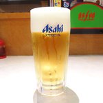 Gyouza No Oushou - 生ビールセット 1080円 のアサヒスーパドライ