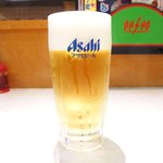 Gyouza No Oushou - 生ビールセット 1080円 のアサヒスーパドライ