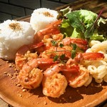 Hawaiian STEAK - 日替わりランチ　ガーリックシュリンププレート」