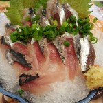和食レストランとんでん - いわしの薄造り580円（税抜）