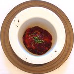 ラ・リューン - ランチコース 4104円 の雲丹とカボチャのソルベ 茄子の煮浸し コンソメジュレがけ ライム風味