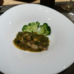 レストラン メルキュール - サゴシのブレゼ浅利と青海苔のソース