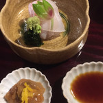 松川 - お造り : 鯛、海鼠腸