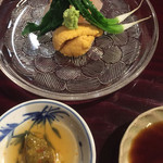 松川 - お造り2 : 伊勢海老、青森県産むらさき雲丹