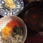 松川 - ご飯 : 生唐墨、いくら、海苔、じゃこ