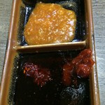 炭火焼肉 七輪房 - タレ（味噌・醤油・コチュジャン・ヤンニム）