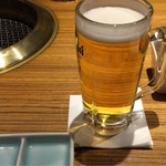 焼肉居酒家 韓の台所 道玄坂店 - 生ビール