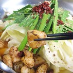 迅雷 - 料理写真:炙りもつ鍋