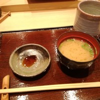 鮨 石島 - 2017年2月：にぎり(\1500)…お味噌汁付き♪