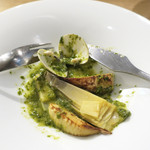 AU GAMIN DE TOKIO table - 菜の花と蛤のスープ仕立て