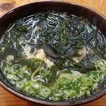 葉隠うどん - うどん　わかめ