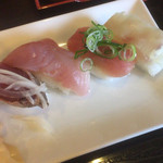 Sushi Daininguai - カツオとヨコとマグロとサバでしょうか。