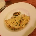 TEPPAN DINING KAMIYA - ランチ　フレッシュフォアグラ入りオムレツ