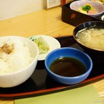 竹屋 - 2017年2月　松花堂【1080円】のご飯、汁ものの部。
