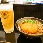 Nankai Soba - 生ビール ＆　コロッケそば