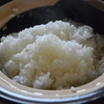 Iron pot, Koshihikari rice from Niigata prefecture