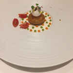 ラ・ベ - 毛蟹のエフィロシェとゼリーのタルト トマトとアボカド オマールのクーリ