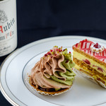 オーボンヴュータン - 前：タルトダムール（450円）★4.6 後：ミルフィーユ（380円）★4.5