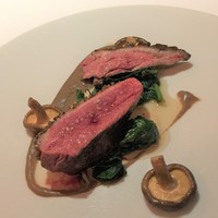 レフェルヴェソンス - 囲炉裏の暖～ 七谷鴨を薪で、ソース・アバ、ホタテと焼き海苔のジュ、椎茸、縮みほうれん草